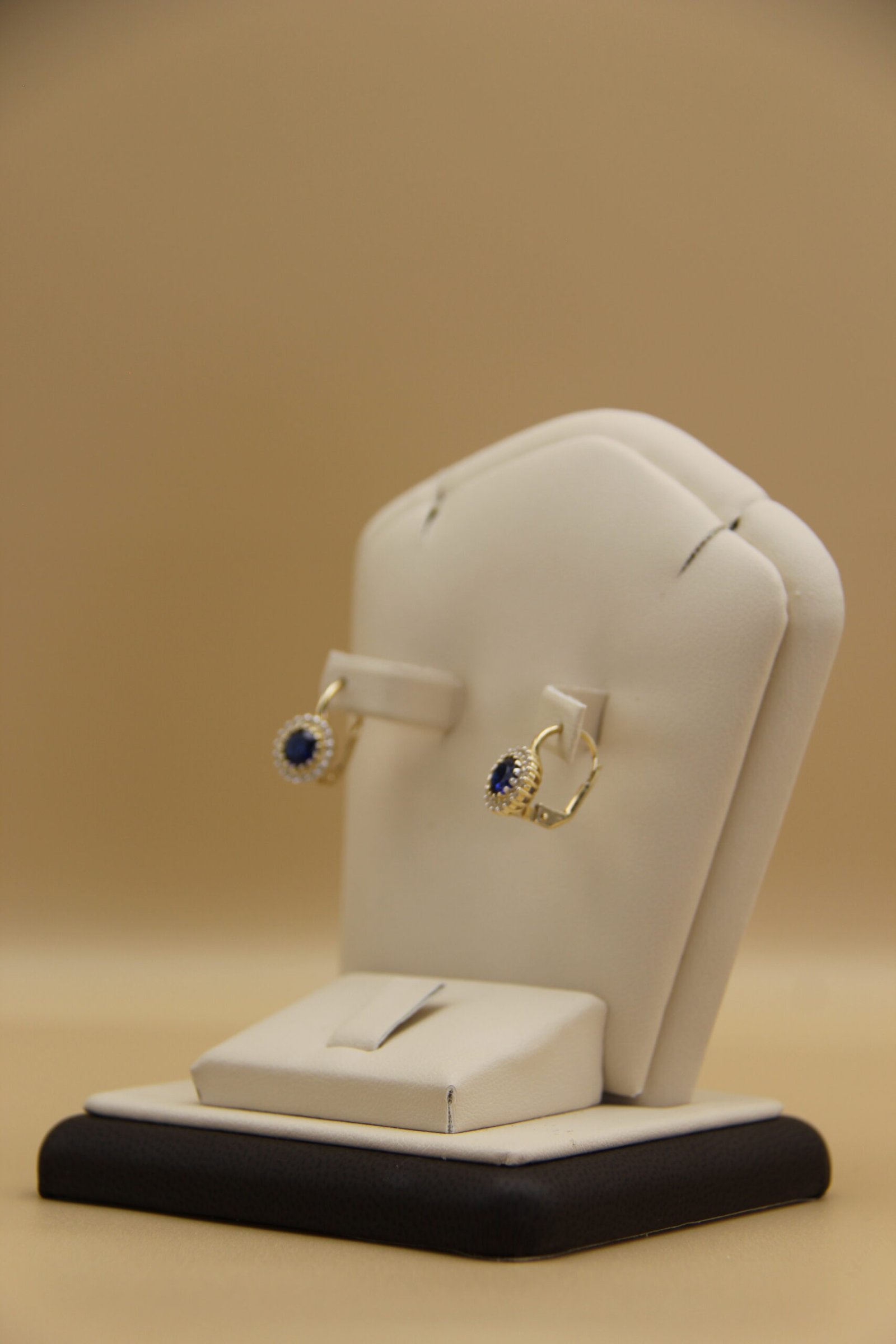 14k Blue Stone Earrings-3.8g - Image 3