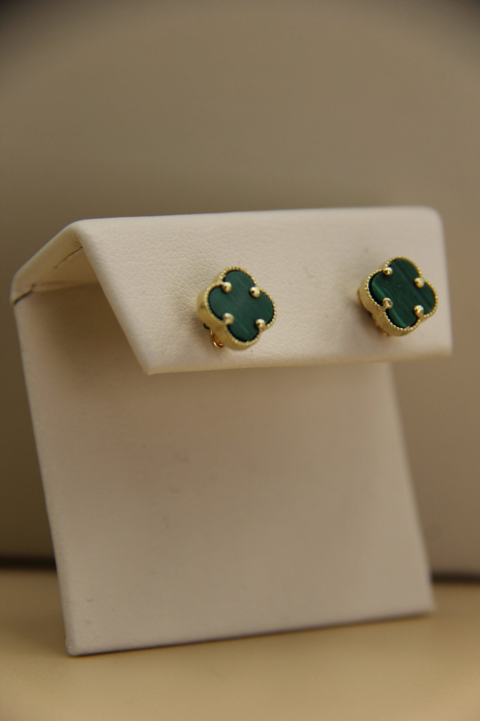 Small Green VC Earrings 10k - Image 3