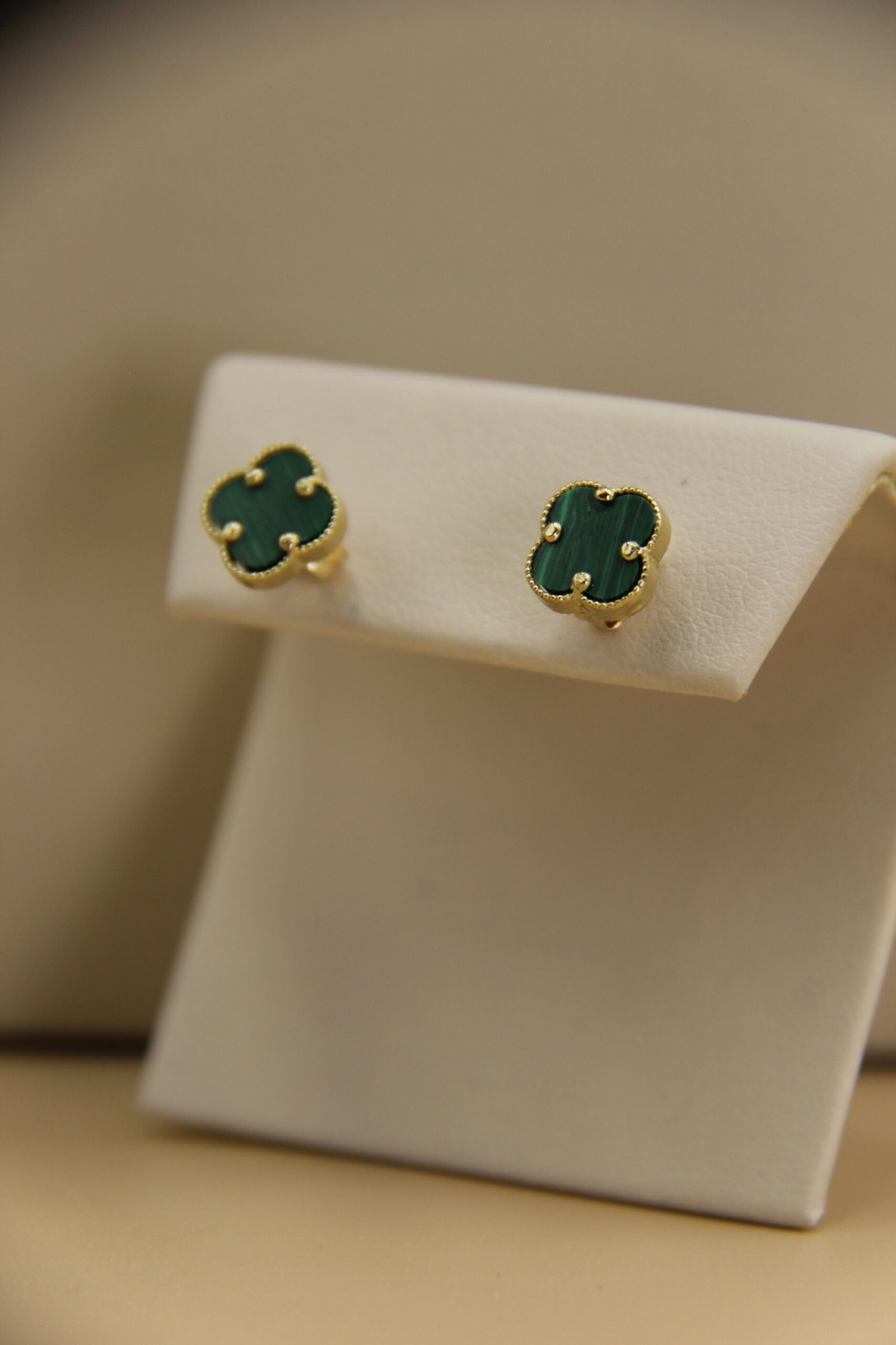 Small Green VC Earrings 10k - Image 4