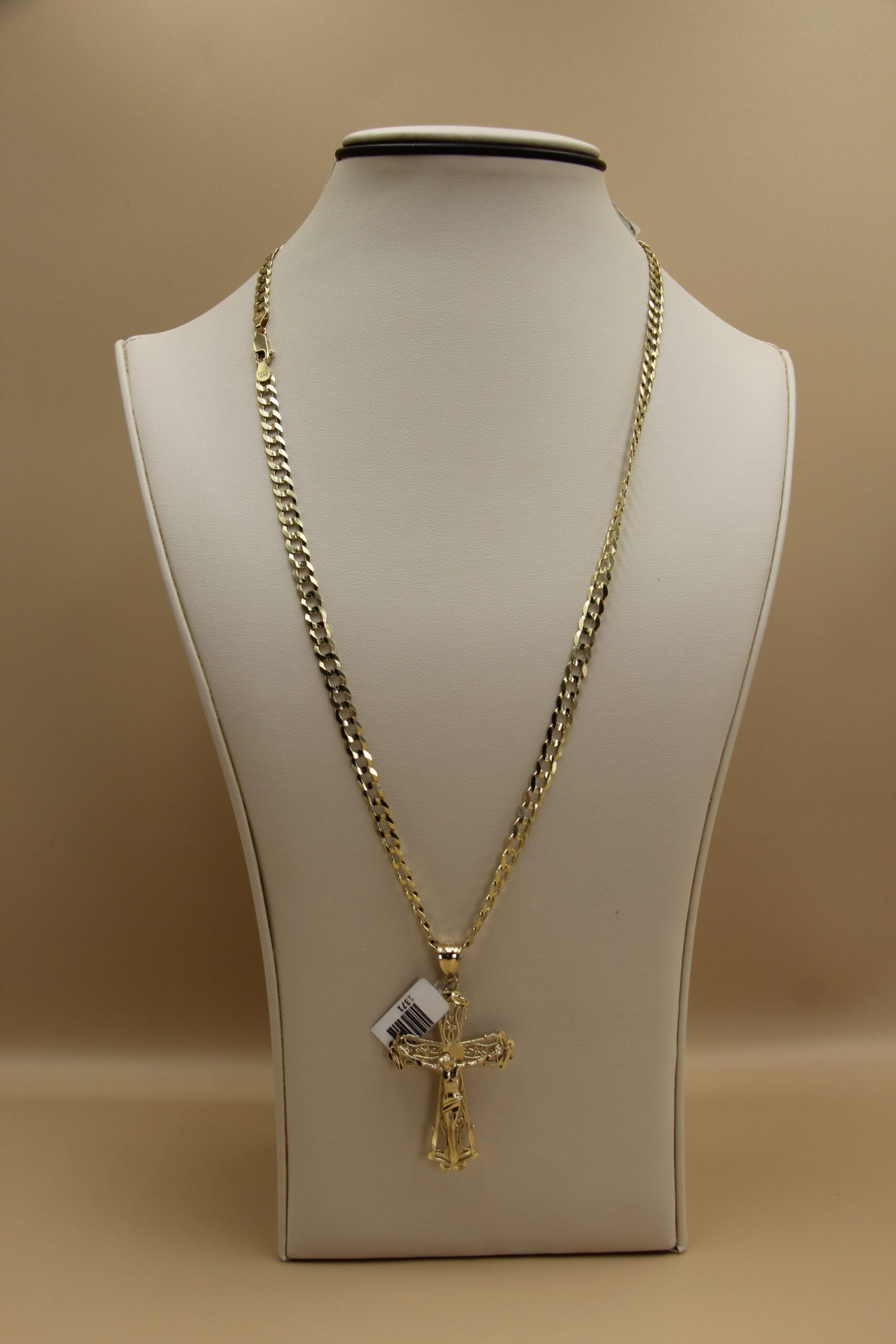 Hammered Chain with Christ 10k - Image 2